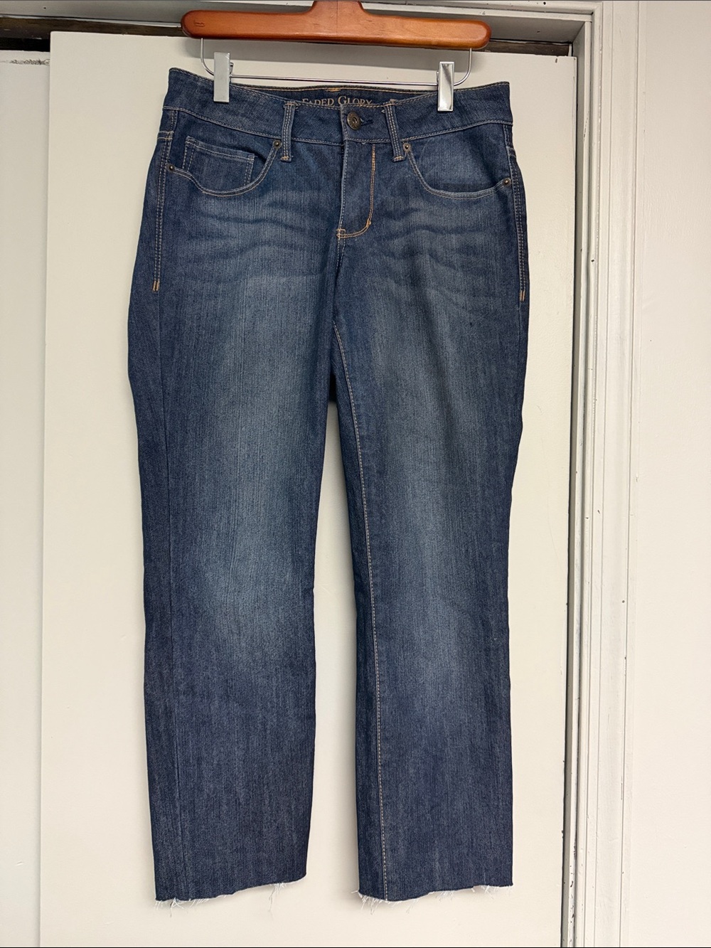 Faded Glory 8 Straight-Leg cut off Jeans
